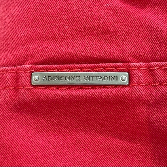 Adrienne Vittadini Classico Red Straight Leg Pants 2 - Picture 4 of 4